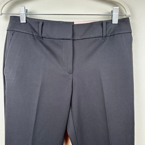 NEW Ann Taylor Trouser Pants Modern Slim Leg Dark Gray 2P Petite Office Classic - Picture 2 of 9